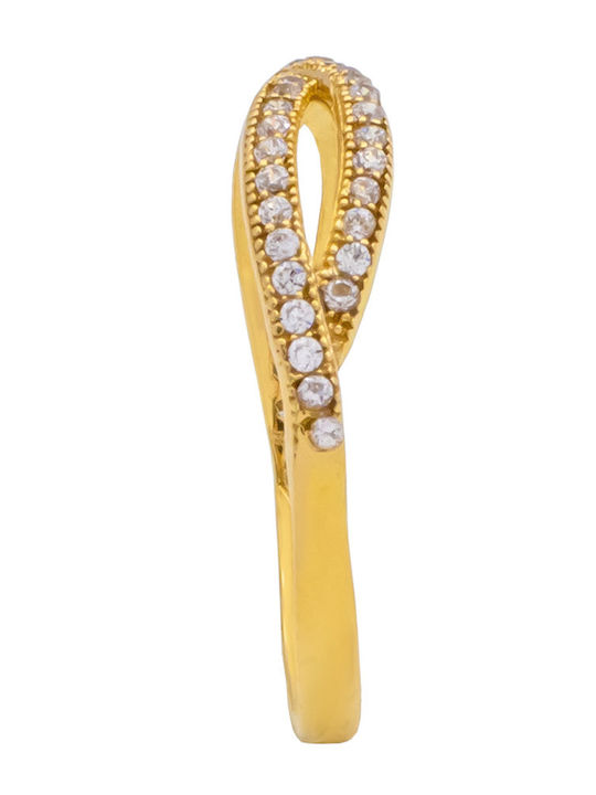 Savvas Design Damen Ring mit Zirkonia aus Gold 14K