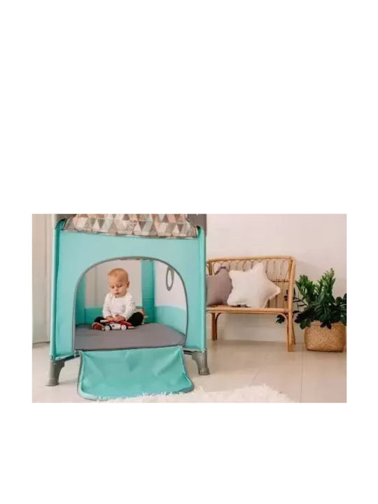Lionelo Stefi Παρκοκρέβατο με Στρώμα Μπλε 125x65cm