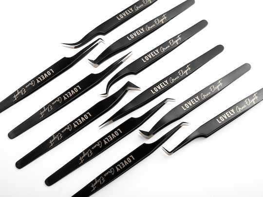 Lovely Grace Elegante Black Series 45 Degrees Λαβίδα Τοποθέτησης Βλεφαρίδων 7 mm