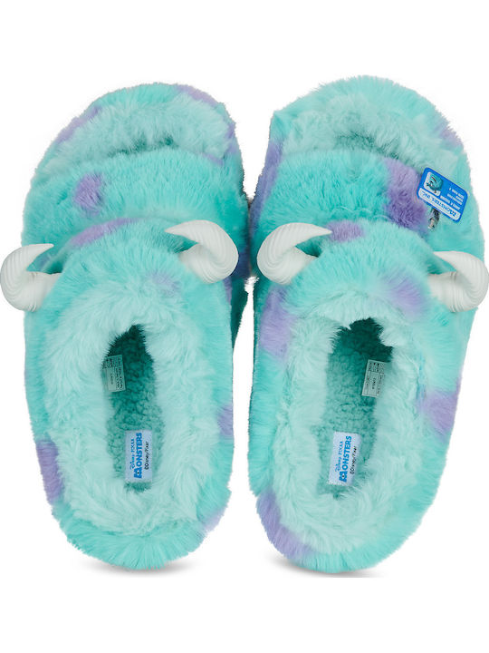 Monsters Sulley Зимни Дамски Пантофи Зелени