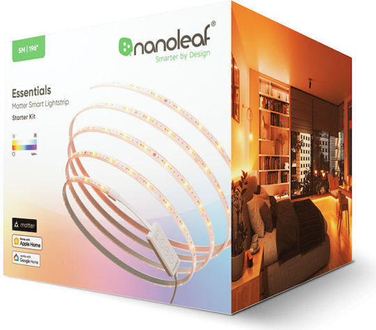 Nanoleaf Inteligent Bandă LED Wi-Fi RGBW Lumină 5m Tip SMD2835