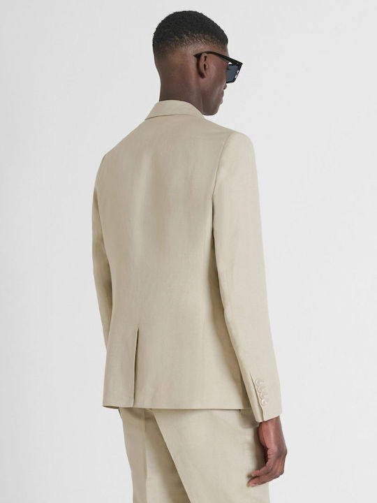 Antony Morato Men's Summer Suit Jacket Regular Fit Sand