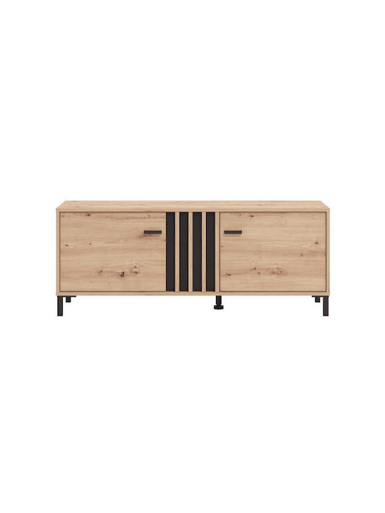 Έπιπλο Τηλεόρασης Laval Οακ/μαυρο Μ132xΠ40xΥ52cm