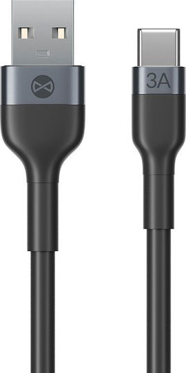 Forever USB 2.0 Kabel USB-C männlich - USB-A Schwarz 1m