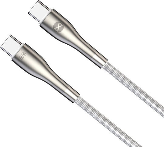 Forever USB 2.0 Cable USB-C male - USB-C 60W White 1m