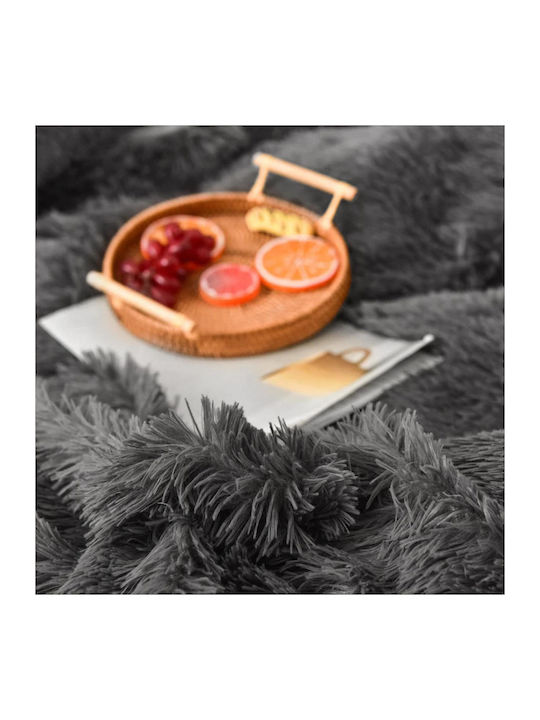 Double Duvet Cover 220x240cm 220 Shaggydgrey200240 320 GSM