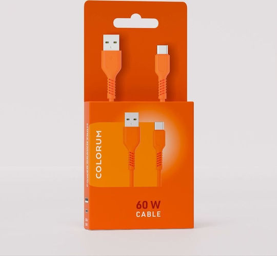 Colorum Редовна USB 2.0 Кабел USB-C мъжки - USB-A мъжки Оранжев 1.8м (CK60-AC-10)
