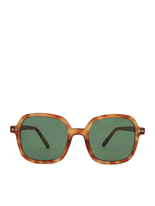 Izipizi Unisex Sunglasses with Brown Plastic Frame and Brown Lens