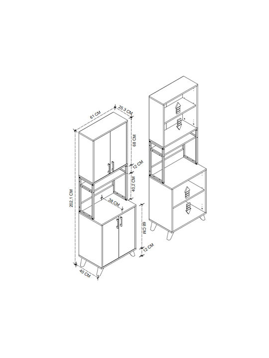 Sedef Pine Oak 61x40x202.1buc