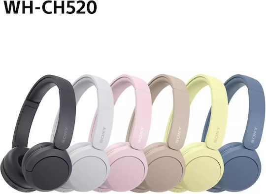 Sony WH-CH520 Wireless Bluetooth On Ear Headphones with 50 Hours Playing Time and Quick Charge Yellow