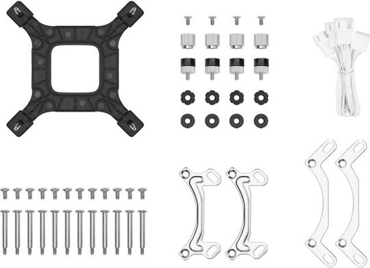 Deepcool LE720 CPU Water Cooling Triple Fan 120mm for Socket AM4/AM5/1700/1200/115x with ARGB Lighting White