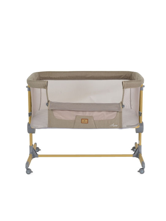 Cangaroo Cradle Aura with Side Opening and Wheels Beige