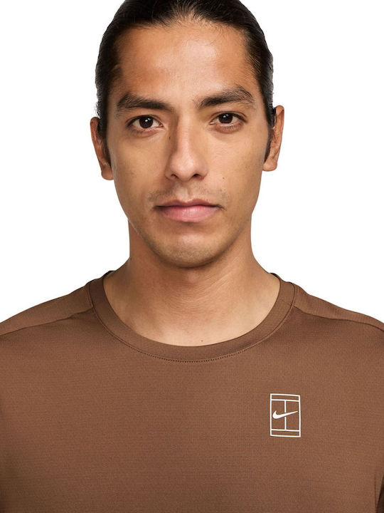 Nike NikeCourt Dri-FIT FZ6910-281 Männliche Blusen Braun