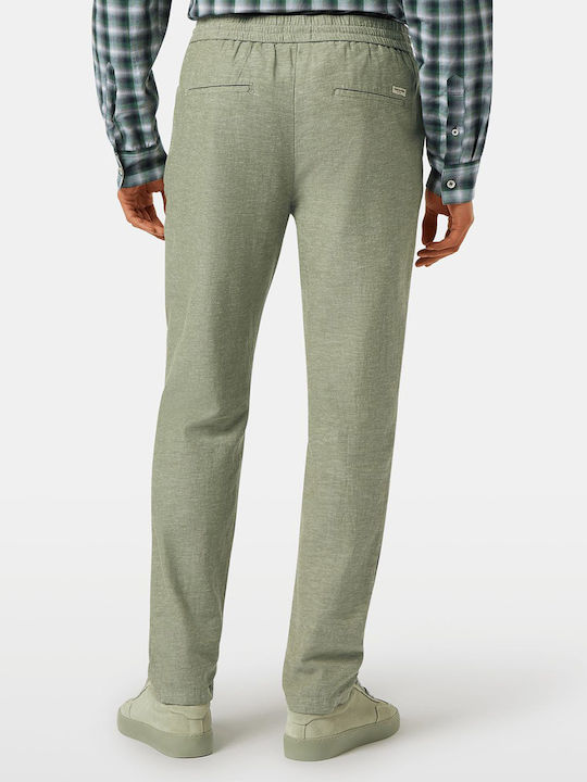 Warren Trousers in Straight Line Light Green