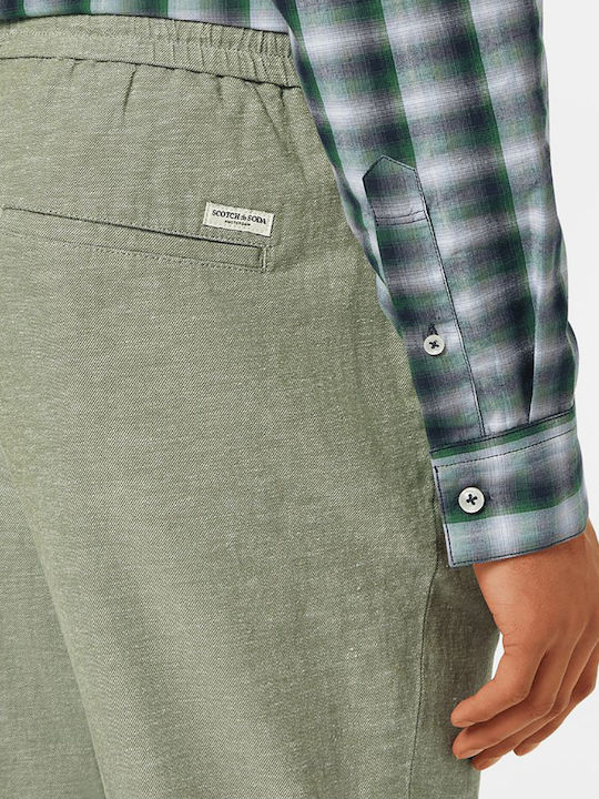 Warren Trousers in Straight Line Light Green