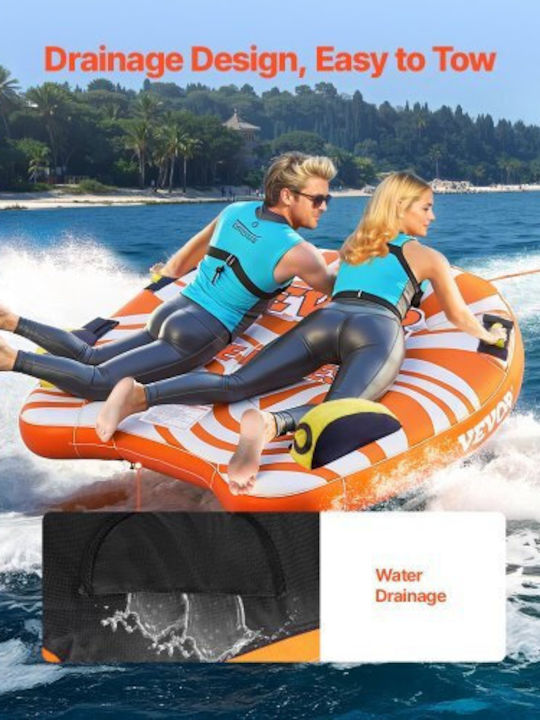 Vevor Inflatable Mattress for the Sea 2 Persons with Handles Orange 156.5cm. CQTL2PDDX2R0W0X83V0