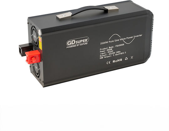 Gdsuper Gdsuper Reiner Sinuswellen Wechselrichter 3500W mit Nenn-Eingangsspannung 24V Einphasig