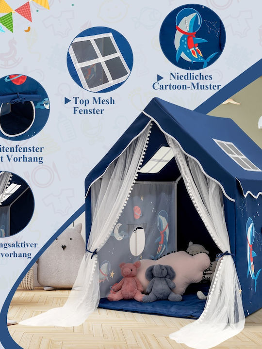 Costway Kids House Play Tent for 1+ years Blue