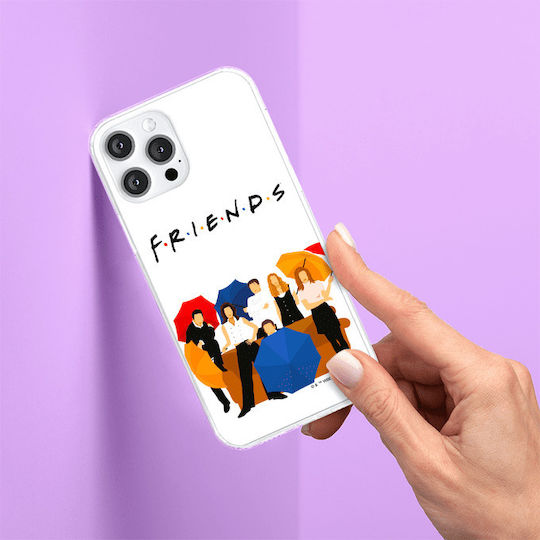 Friends Back Cover Silicon Alb (iPhone 15 Pro)