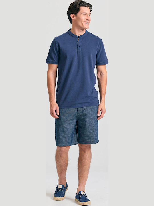 Short Sleeve Blouse Navy Blue
