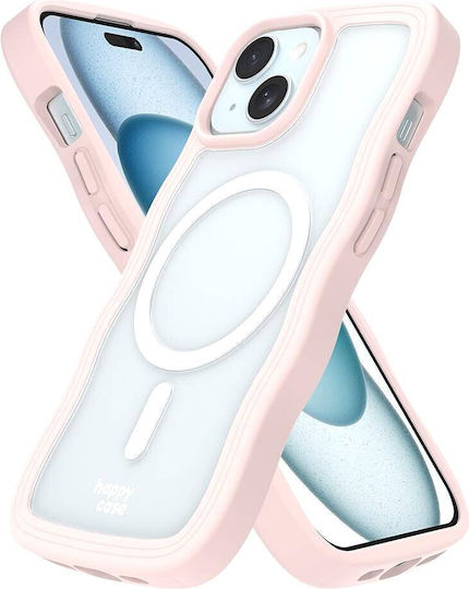 HappyCase Back Cover Plastic / Silicon cu Curea Transparent (iPhone 15Xiaomi 15 ProRealme 14 Pro)