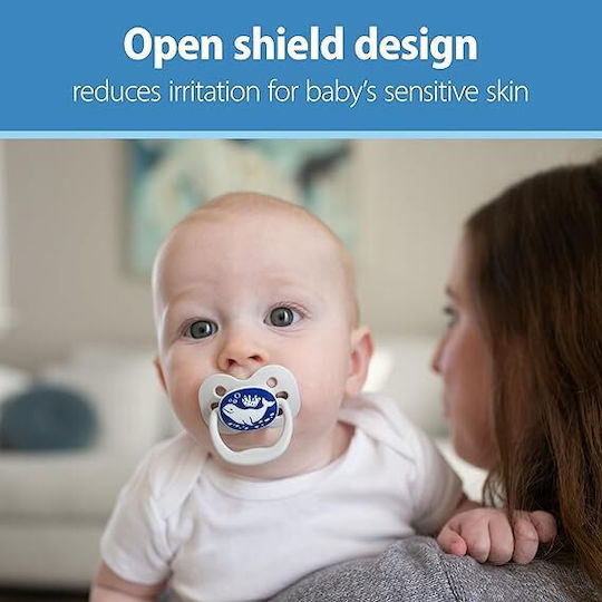 Dr. Brown's Advantage Pacifiers Silicone Night with Case Ocean - White-Mint for 0-6 months 2pcs