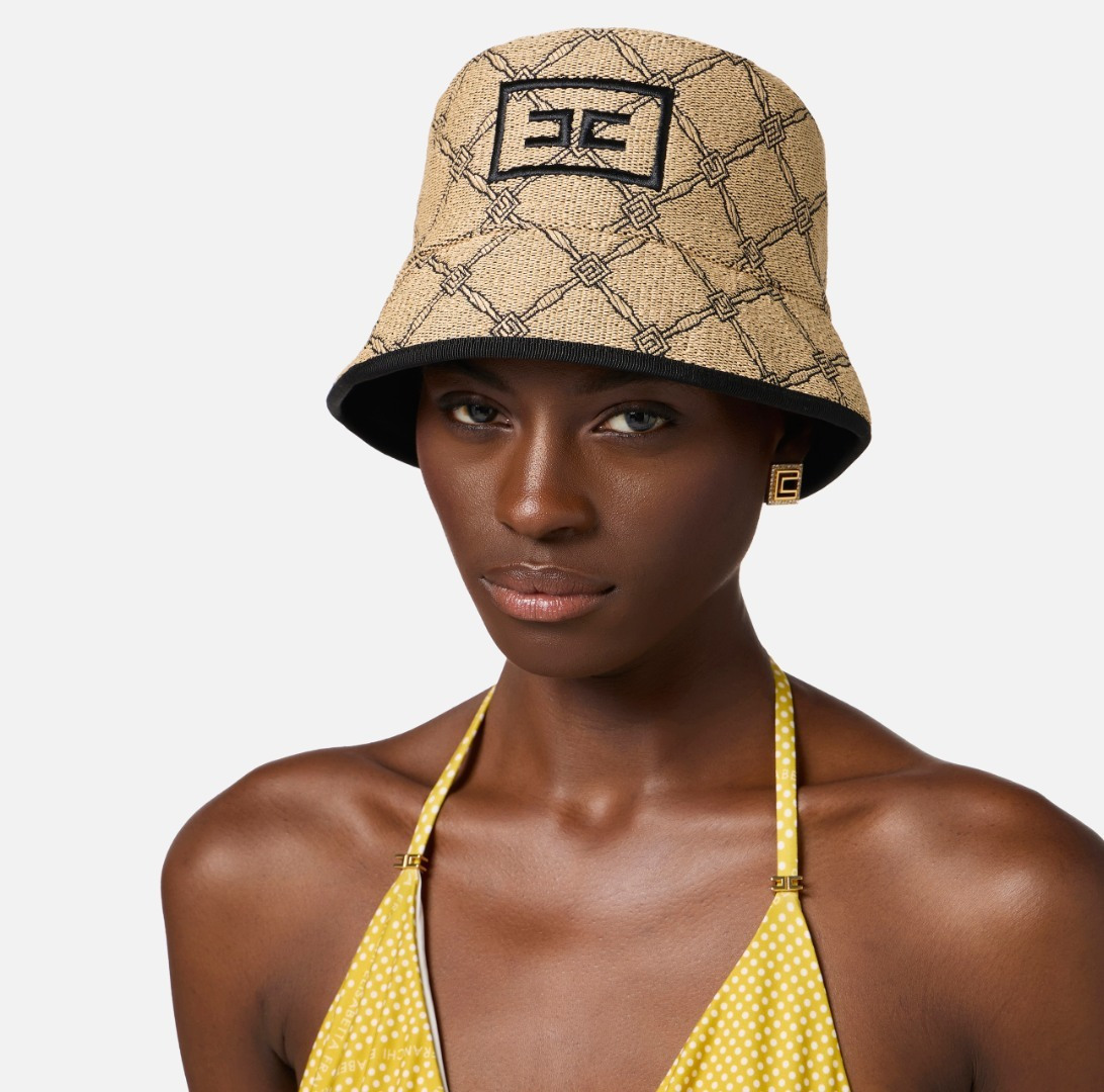 Elisabetta Franchi Fabric Women's Hat Beige CL10F52E2