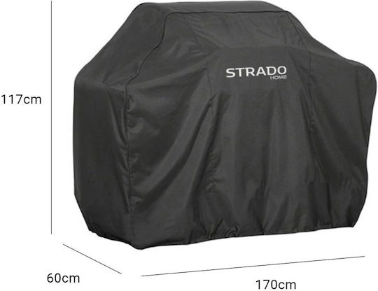 Grill Cover Black from Oxford with UV Protection 170cmx60cmx117cmcm
