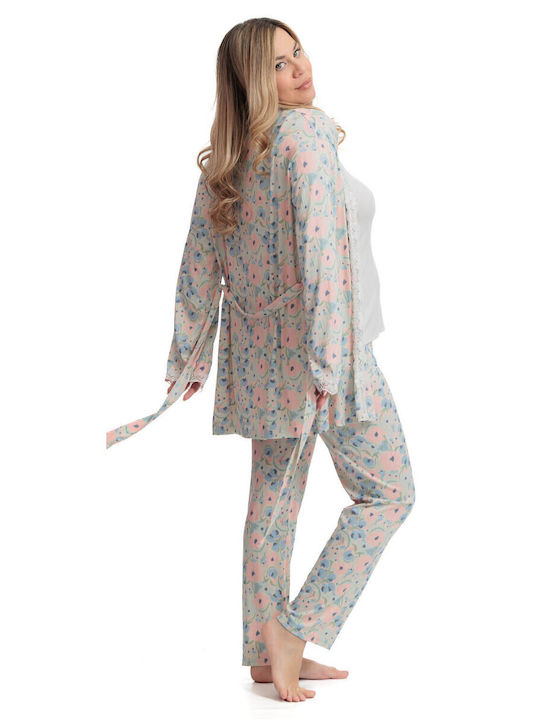 SNC Homewear Summer Women's Robe with Pyjama
