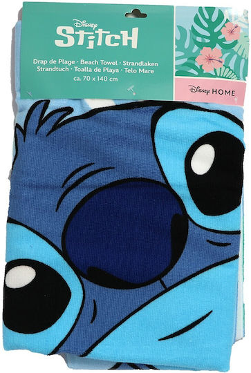 Aymax Детски плажен кърпа Син Lilo & Stitch 140x70см.