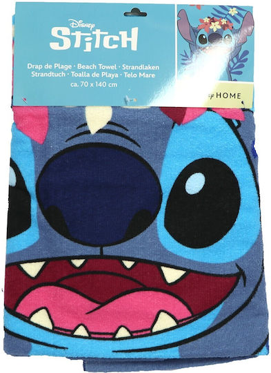 Aymax Παιδική Πετσέτα Θαλάσσης Μπλε Lilo & Stitch 140x70εκ.