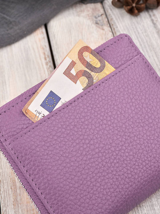 Din piele Portofel de damă cu RFID Violet