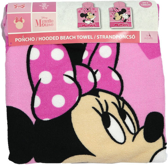 Disney Mouse Παιδικό Πόντσο Θαλάσσης Minnie Ροζ