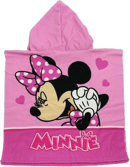Disney Mouse Παιδικό Πόντσο Θαλάσσης Minnie Ροζ