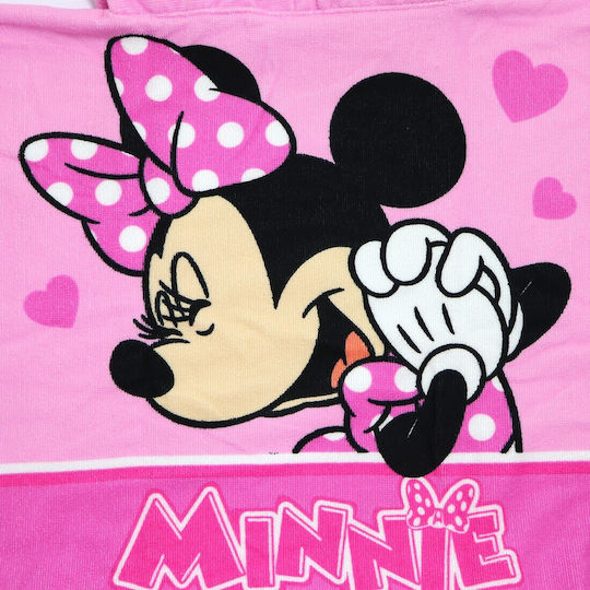 Disney Mouse Παιδικό Πόντσο Θαλάσσης Minnie Ροζ