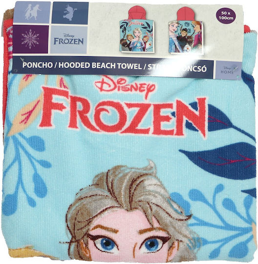 Summertiempo Kids Beach Poncho Frozen Light Blue 100 x 100cm