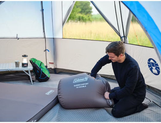 Coleman Selbstaufblasendes Doppeltes Camping Schlafmatte 200x128cm Dicke 7,5cm Graue