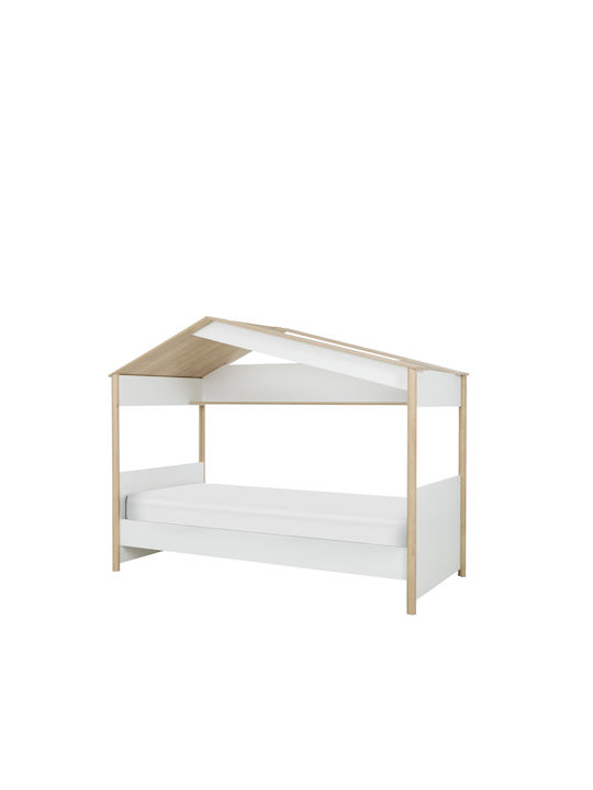Kinderbett Einzeln Beige für Matratze 90x200cm