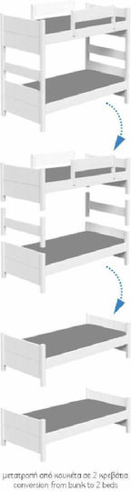 Cosy Kinderbett Koje Einzeln Weiß für Matratze 100x200cm