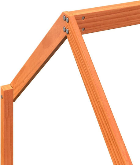 Kinderbett Einzeln Braun für Matratze 90x190cm