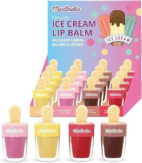 Martinelia Lip Balm Ice Cream Vanilla Strawberry Chocolate Watermelon (Various Designs) 1pc
