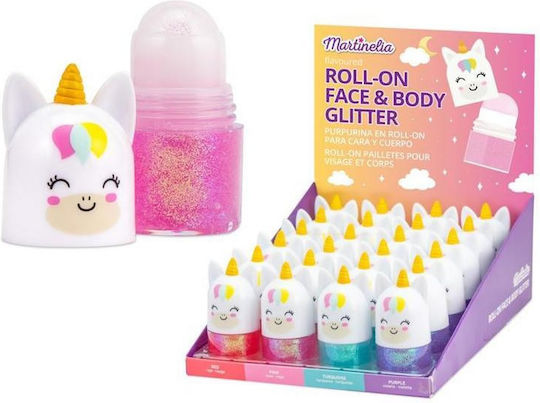 Martinelia Roll-on - Face & Body Glitter Παιδικό Μακιγιάζ (Διάφορα Σχέδια) 1τμχ