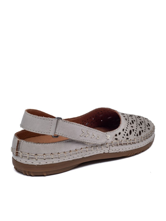 Anatomic Leather Ballerinas Gray