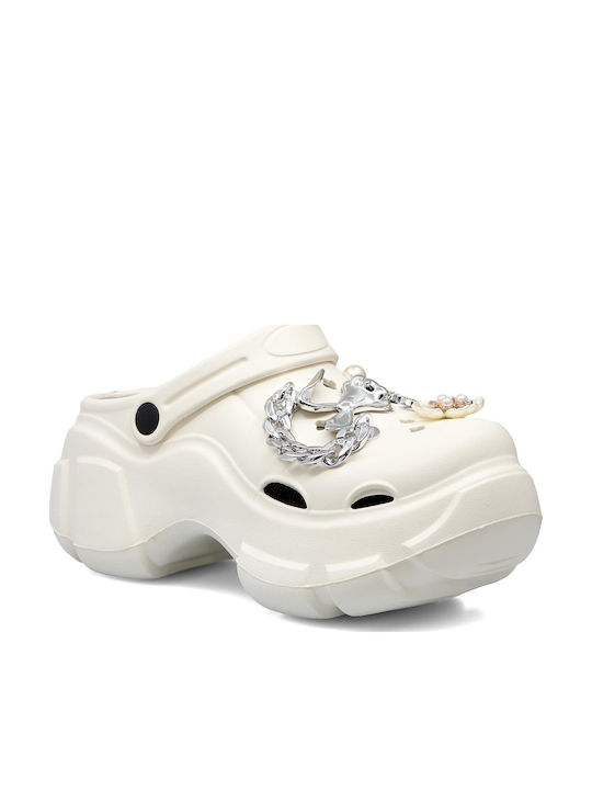 Exe Damen Clogs Weiß