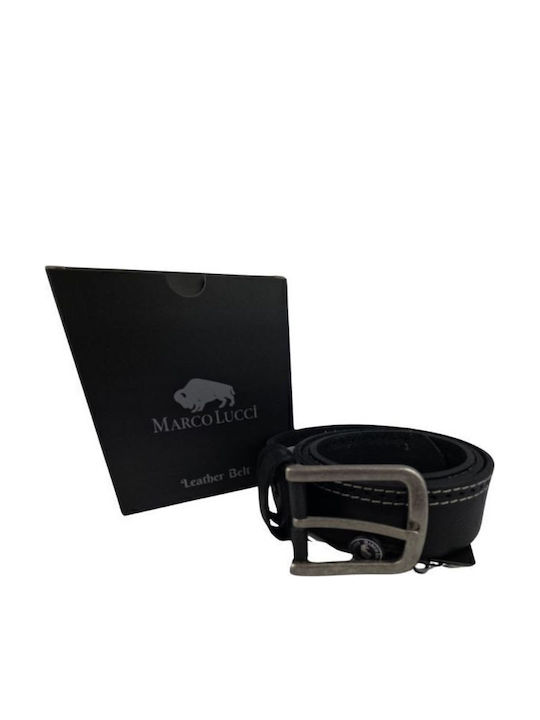 Herren Gürtel Leder Schwarz