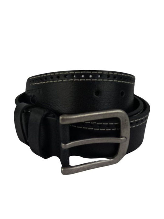 Herren Gürtel Leder Schwarz