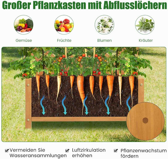 Costway Pot Wooden Orange 90x44.5x180cm.