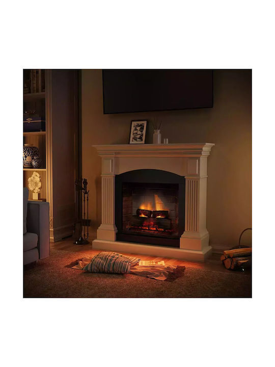 Tagu Magna Powerflame Wall Mounted Electric Fireplace 1400W White
