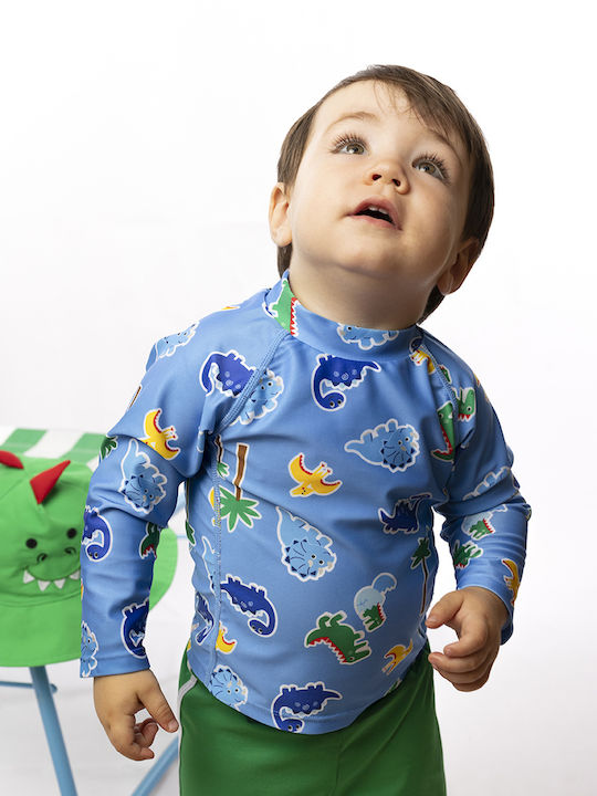 Zoocchini Kids Swimwear Long Sleeve One-piece Blue