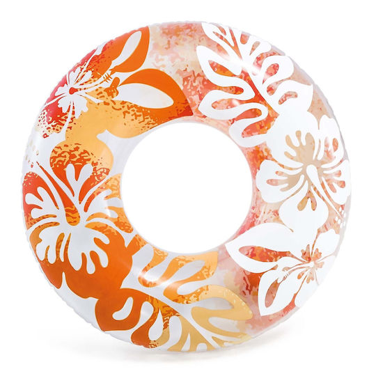 Intex Hawaiian Flowers Kids' Swim Ring with Diameter 91cm. from 9 Years Old Blue
